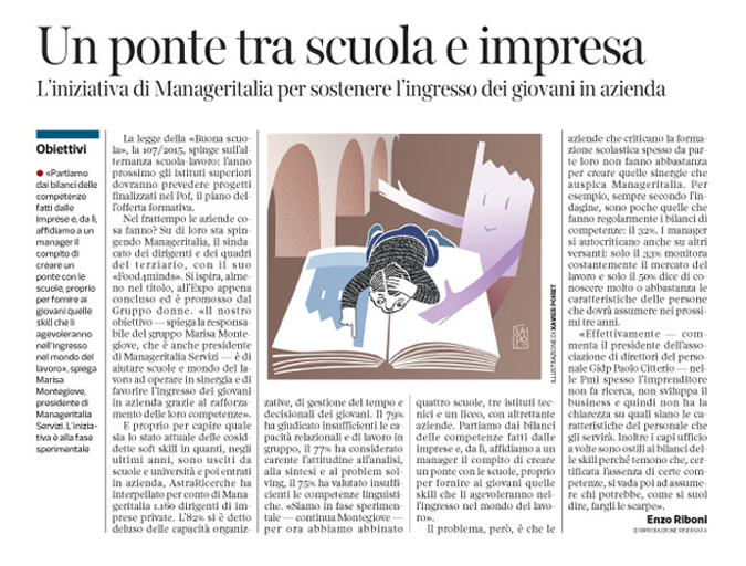 Corriere Economia - un ponte tra scuola e azienda - 3.11.15